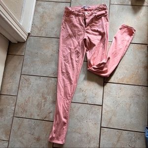 Pink skinny jeans